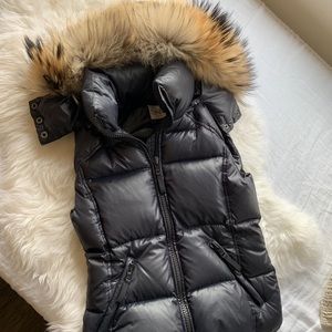 SAM Down Vest, Navy Blue Womens Size Small